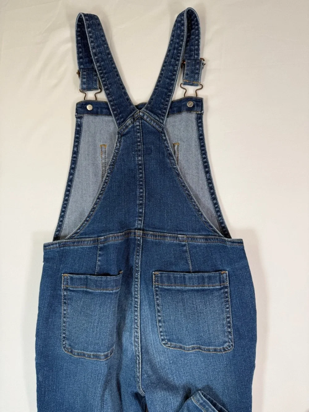 CREWCUTS Girls Overalls Size 10 Denim Slim‎ Fit Adjustable Strap Classic Casual